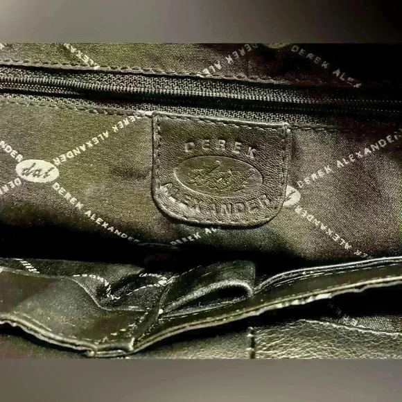 DEREK ALEXANDER Black/Brown Leather Satchel - Picture 6 of 12